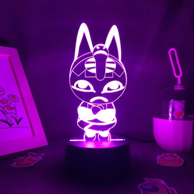 Animal Crossing Game Character Cleopatra 3D Led Night Lights Cool Gifts for Kids Bedroom Bedside Decoration 1 - Animal Crossing UK Store