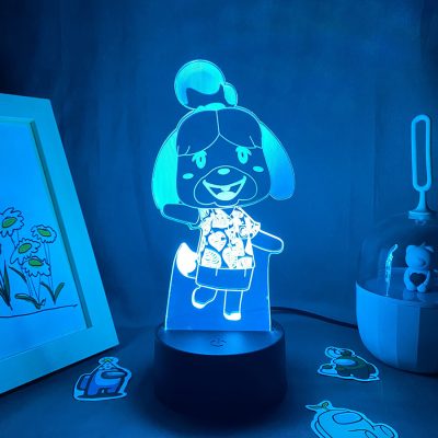 Animal Crossing Game Character Isabelle 3D Led Night Lights Cool Gifts for Kids Bedroom Bedside Decoration - Animal Crossing UK Store